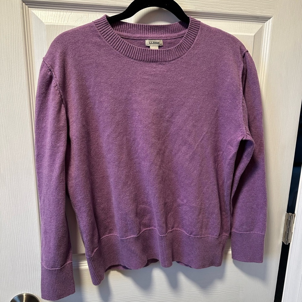L.L. Bean Purple Crew Neck Sweater
